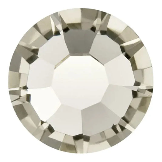 Preciosa Crystal Flat Back Black Diamond AB and Black Diamond
