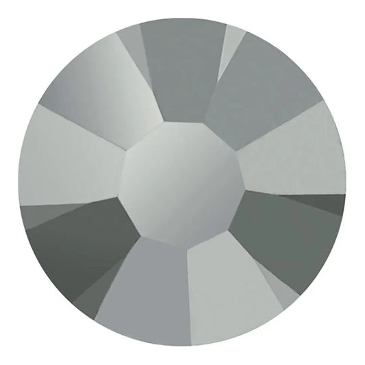 Preciosa Crystal Flat Back Jet Silver Flare