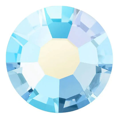 Preciosa Crystal Flat Back Aquamarine AB and Aquamarine