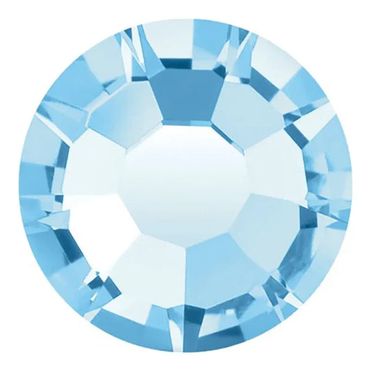 Preciosa Crystal Flat Back Aquamarine AB and Aquamarine