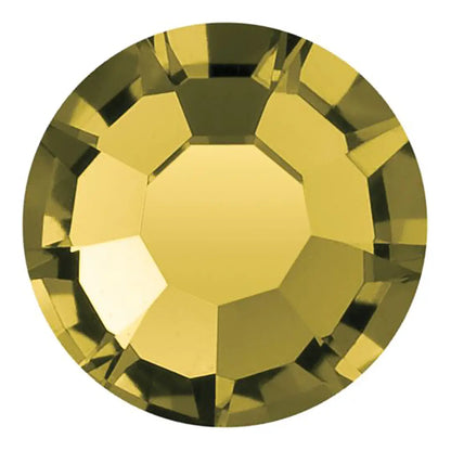 Preciosa Crystal Flat Back Gold Beryl AB and Gold Beryl