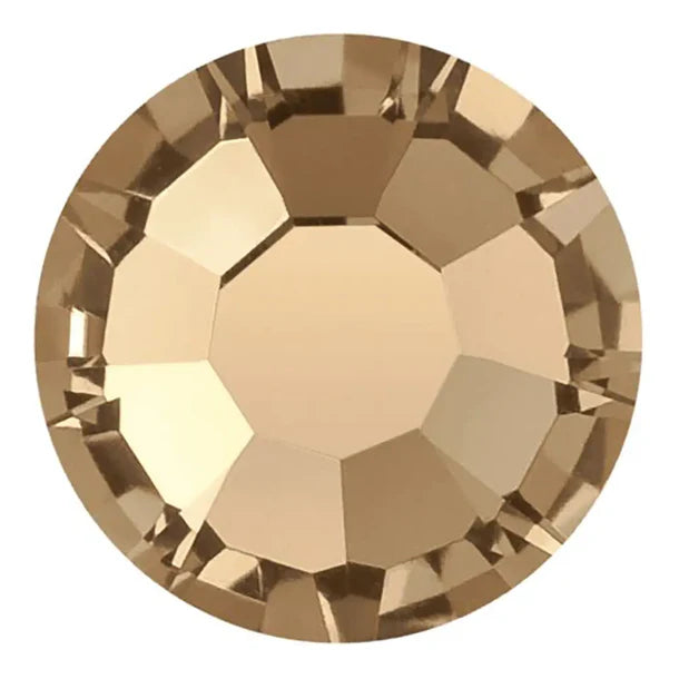 Preciosa Crystal Flat Back Light Smoked Topaz AB and Light Smoked Topaz