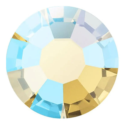 Preciosa Crystal Flat Back Light Topaz AB and Light Topaz