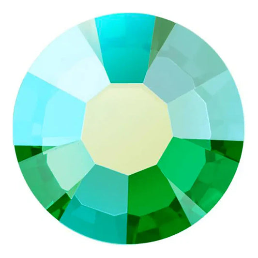 Preciosa Crystal Flat Back Shamrock AB and Shamrock