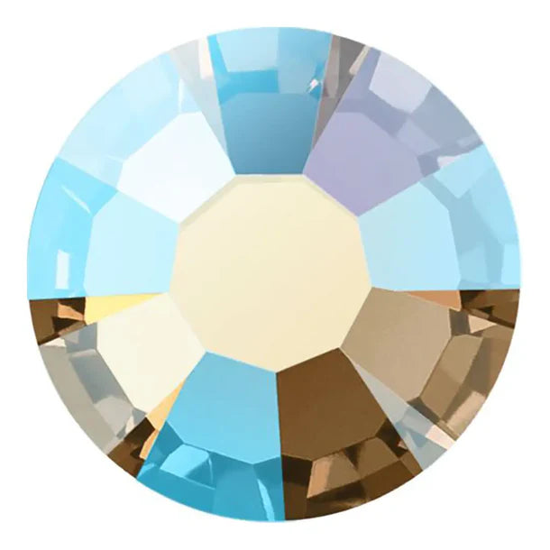 Preciosa Crystal Flat Back Smoked Topaz AB and Smoked Topaz