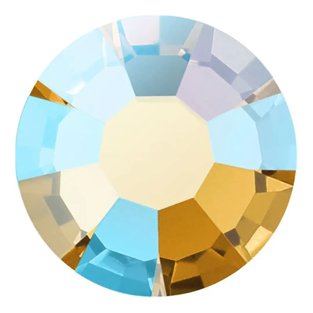 Preciosa Crystal Flat Back Topaz AB and Topaz