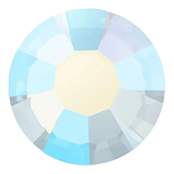 Preciosa Crystal Flat Back White Opal AB and White Opal