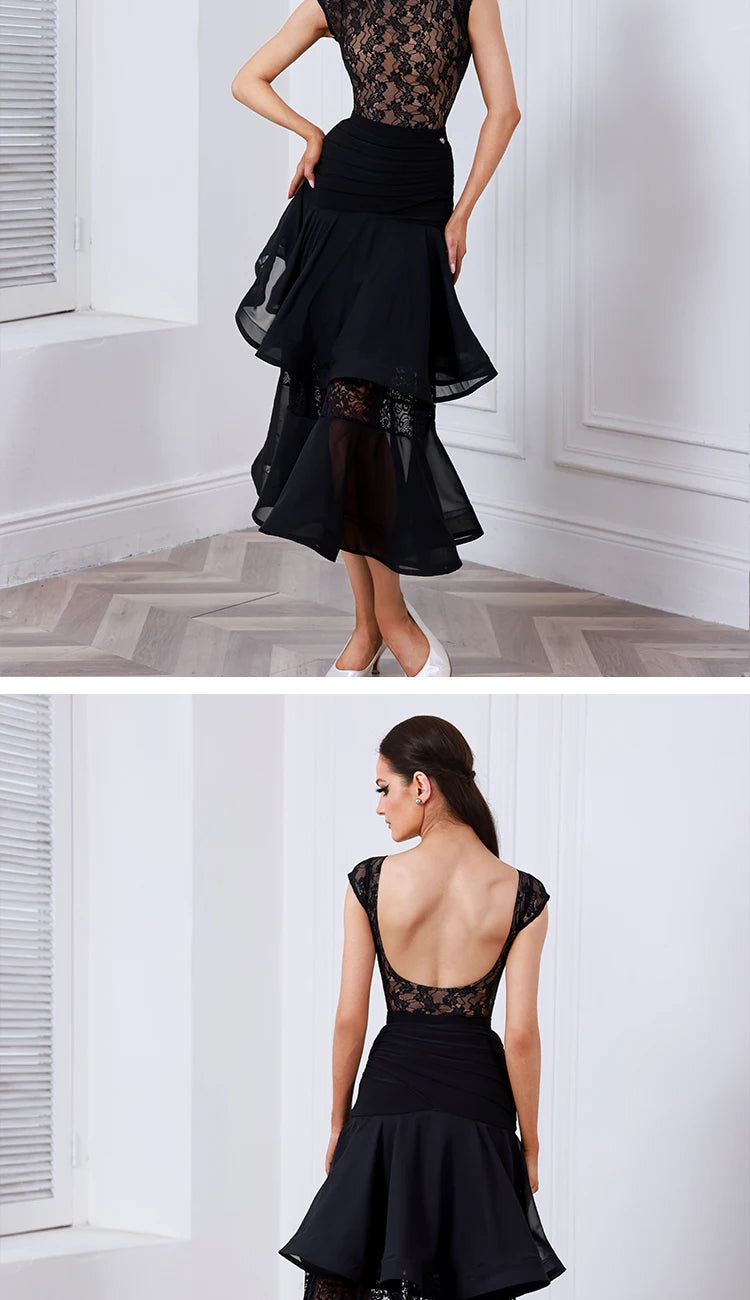 JERAVAE Ballroom Bodysuit and Skirt Pra 1609