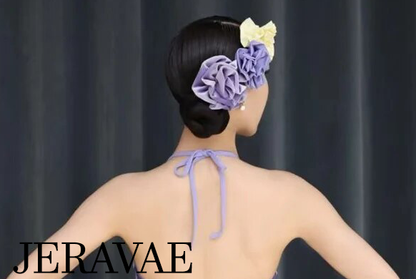 Latin or Ballroom 3 Piece Flower Hair Clip Accessory in Stock