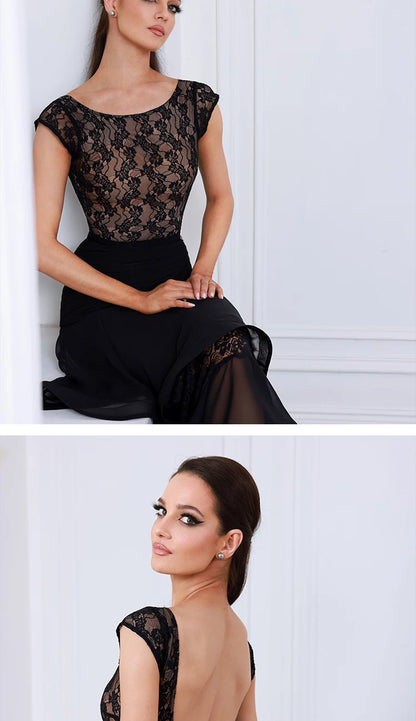 JERAVAE Ballroom Bodysuit and Skirt Pra 1609