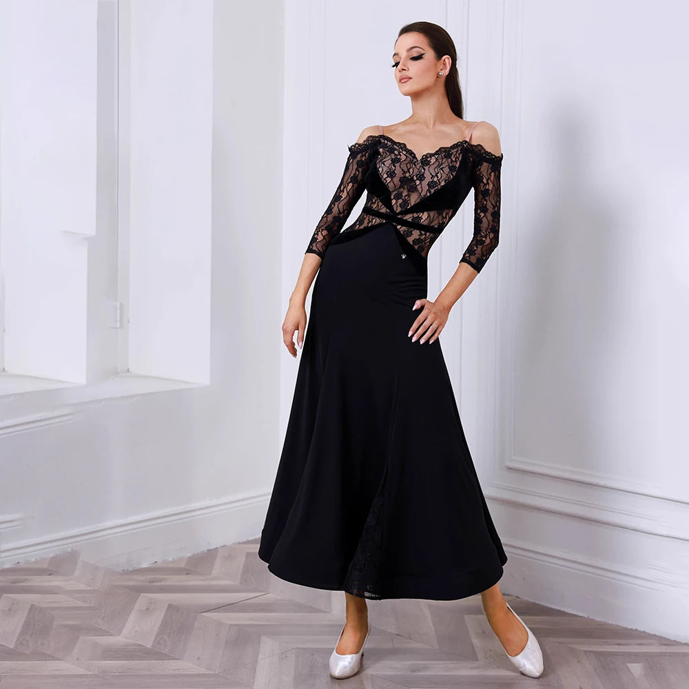JERAVAE Andrea Lace Ballroom Practice Dress