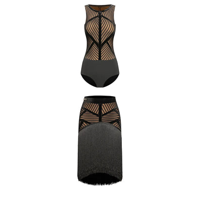 JERAVAE Latin Skirt & Bodysuit Pra 1706