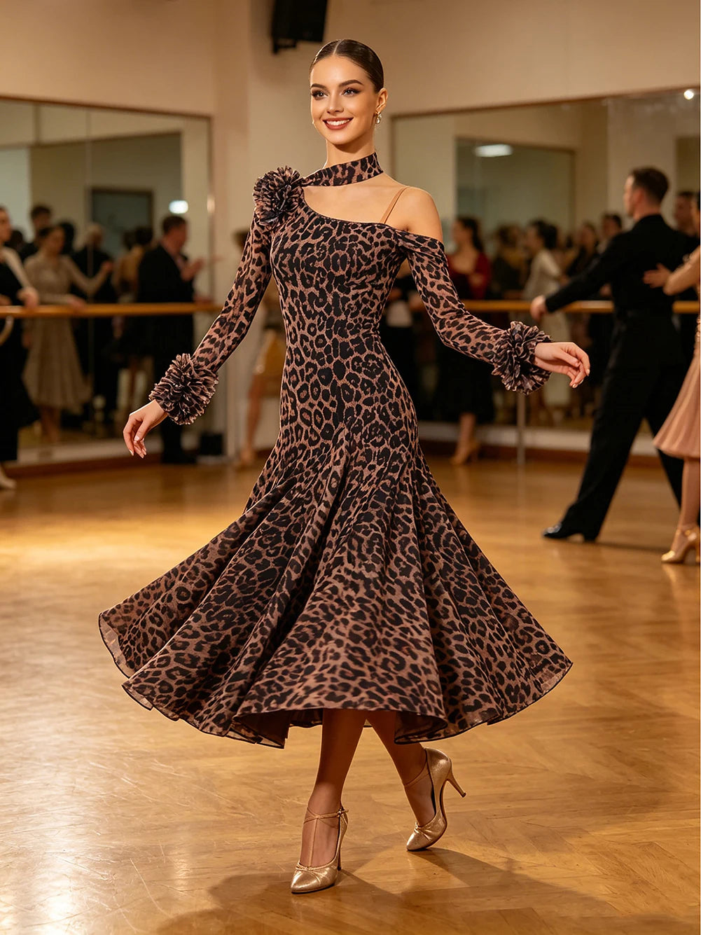 JERAVAE Azalea Floral Ballroom Practice Dress
