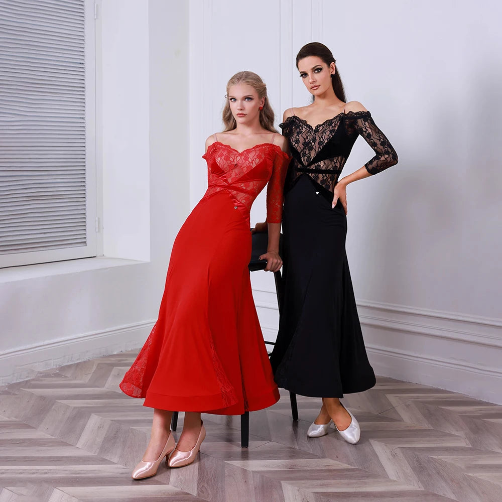 JERAVAE Andrea Lace Ballroom Practice Dress