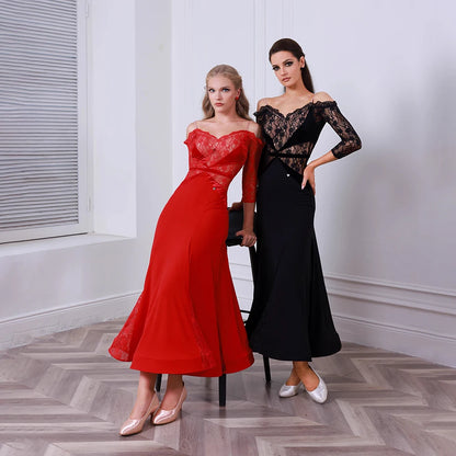 JERAVAE Andrea Lace Ballroom Practice Dress