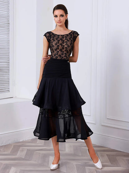 JERAVAE Ballroom Bodysuit and Skirt Pra 1609