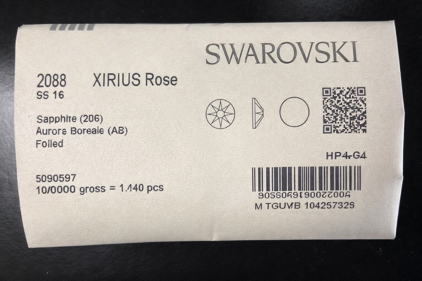Swarovski Crystal Sapphire AB Flatback Rhinestones in SS20, SS16, or SS40 (10 Gross 1440 Stones)