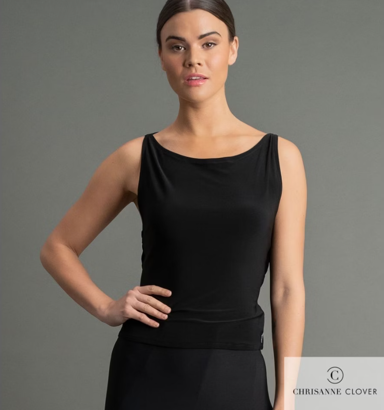 Women's sleeveless black top by Chrisanne Clover