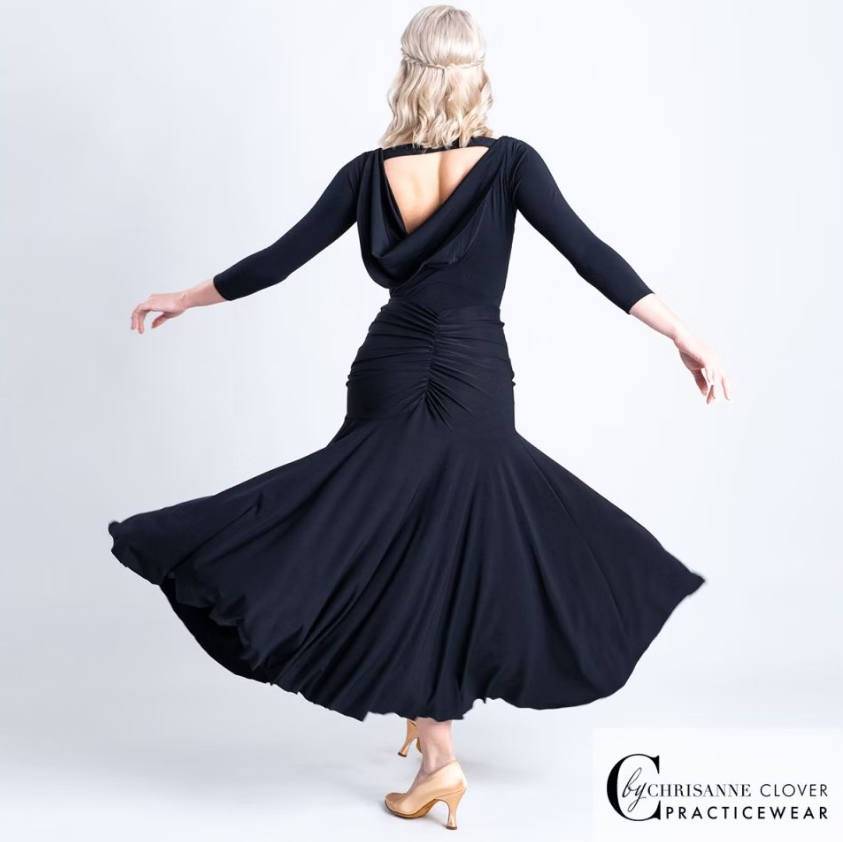 Chrisanne Clover ladies' ballroom dance top with 3/4 sleeves