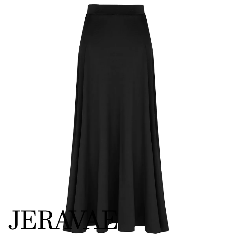 Full back of black skirt with simple layout