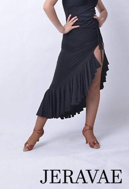 Long Sexy Asymmetrical Practice Skirt PRA 895_SALE