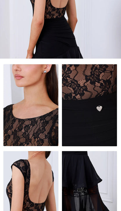 JERAVAE Ballroom Bodysuit and Skirt Pra 1609