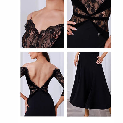 JERAVAE Andrea Lace Ballroom Practice Dress