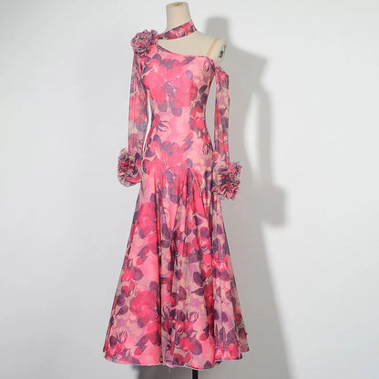 JERAVAE Azalea Floral Ballroom Practice Dress