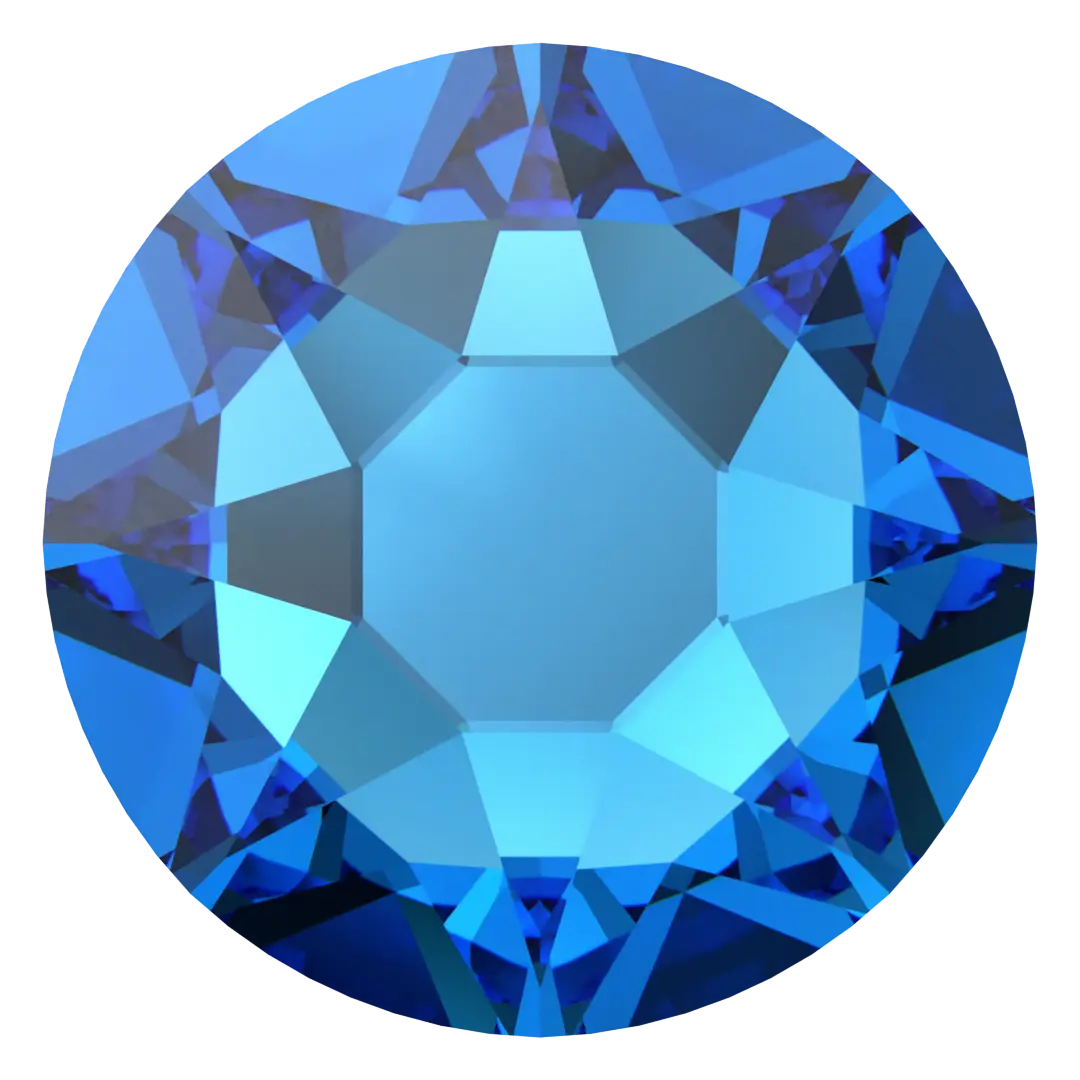 Swarovski Crystal Capri Blue Flatback Rhinestones in SS16 or SS20 (10 Gross 1440 Stones)