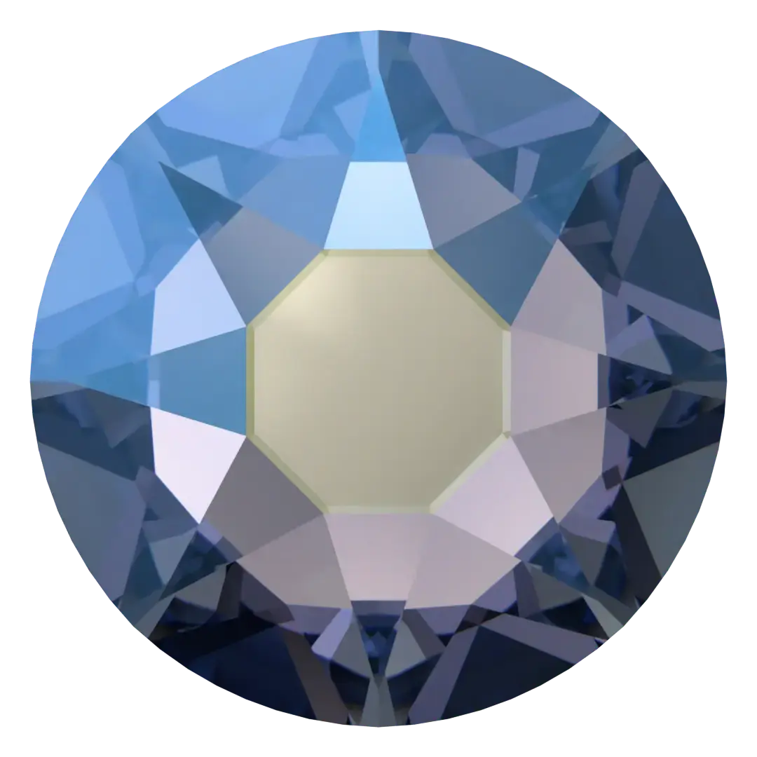 Swarovski Crystal Light Sapphire Shimmer Flatback Rhinestones in SS16 or SS20 (10 Gross 1440 Stones)