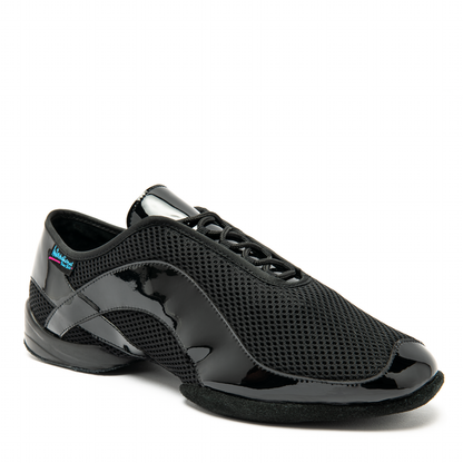 International Dance Shoes IDS Tempo AirMesh/Black Patent Teaching or Practice Shoe in Stock