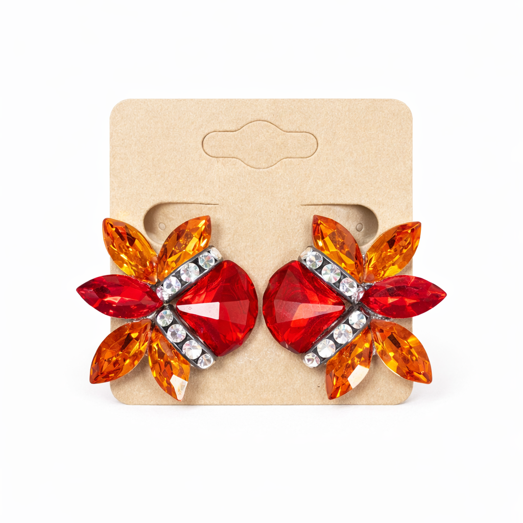 Clip on Cluster Earrings E028