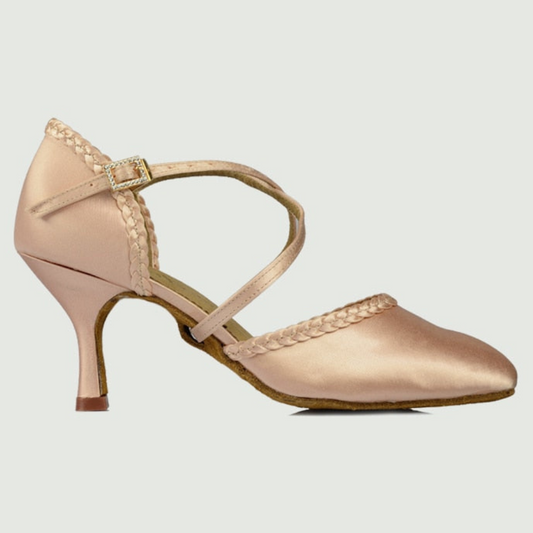 BD Smooth Ballroom Dance Shoes with Braided Detail on Toe Box and Heel Electra BD184_sale