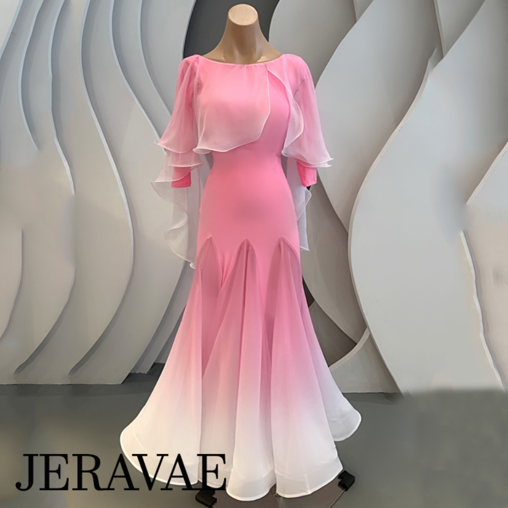 white to pink ombre dress Primavera 3922 Sequin Ombre Long Prom Dress Pink Ombre / 0