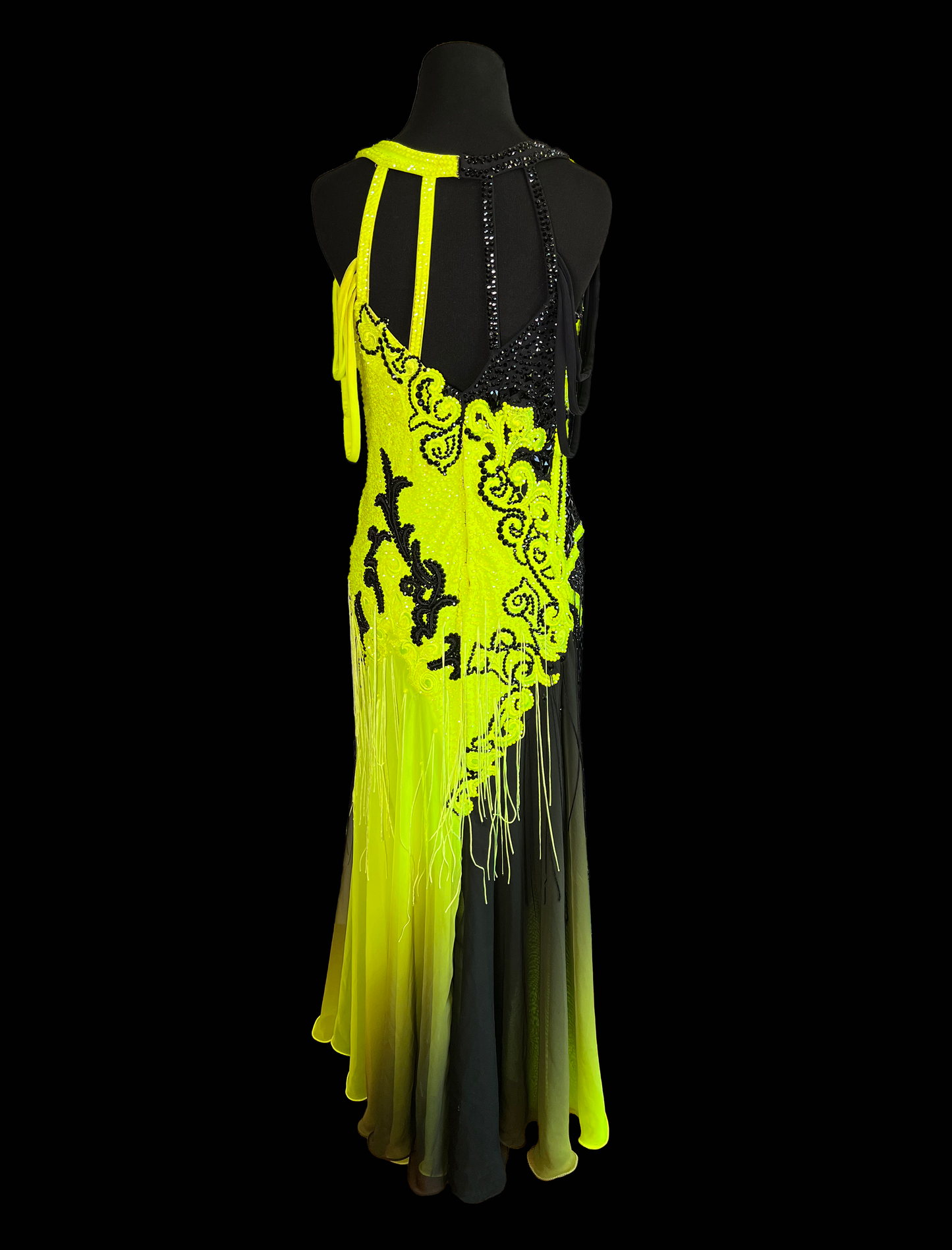 Yellow Ballroom Dress Smooth Dress With Appliqués -  Canada