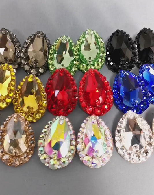 Tear Drop Crystal Comes in Multiple Colors E007