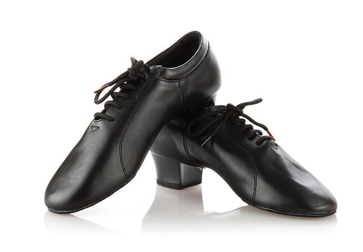 black leather ballroom dancing shoes