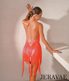 ZYM Dance Style Full Fringe Latin Practice Dress with Sweetheart Neckline and Bare Back Pra860 in Stock