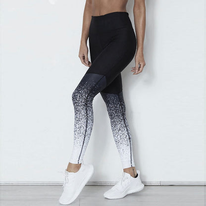 Black and white fitness leggings