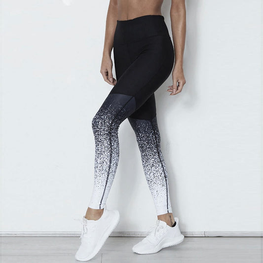 Black and white fitness leggings