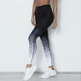 Alexa_in Black and White Ombre Printed Slim Fitness Leggings