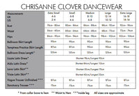 Chrisanne Clover Temptress Black Ballroom or Paso Doble Practice Skirt with Thigh High Side Slit for Great Movement and Volume Pra948 in Stock