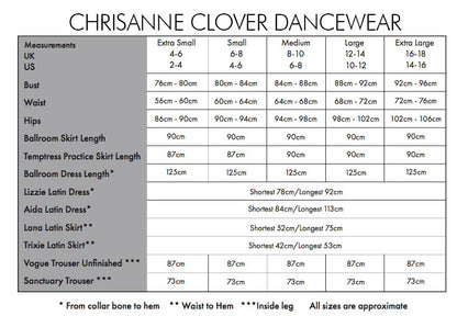 Chrisanne Clover Cia Long Black Ballroom Practice Skirt with Asymmetric Panel, Elastic Waistband, and Soft Hem PRA 953 in Stock
