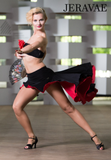 Senga Dancewear CARIOCA Double Sided Reversible Black/Red Asymmetrical Latin Practice Skirt Pra973 in Stock