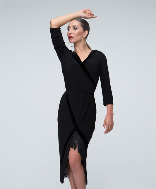 Jeravae | Brooke Velvet Wrap Dress