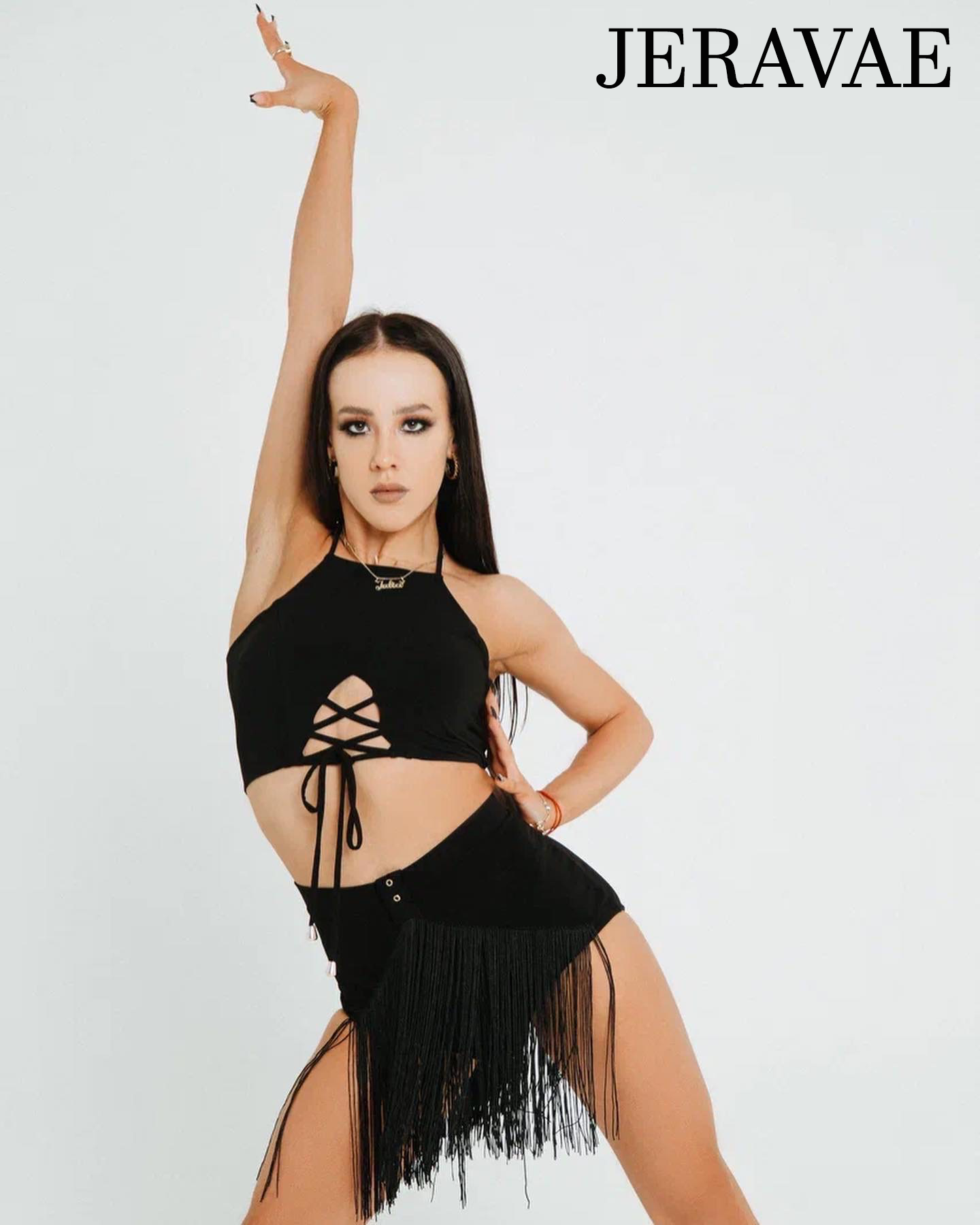 Sirius Practice Dance Wear Sleeveless Halter Latin Crop Top with Cross Strap Cutout Detail in Front Available in 3 Colors PRA 852 In Stock