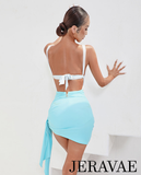 ZYM Dance Style Sweet Spot Latin Practice Skirt #2128 with Metal "V" Cutout and Tie Detail Pra861 In Stock