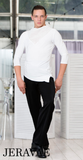 Senga Dancewear KAMET Men's Loose Turtleneck Tuck Out Style Latin Shirt Available in Cream and Black M073 in Stock