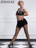 Senga Dancewear RASS Black Latin Practice Dance Shorts with Two Layers of Long Fringe Pra961 in Stock
