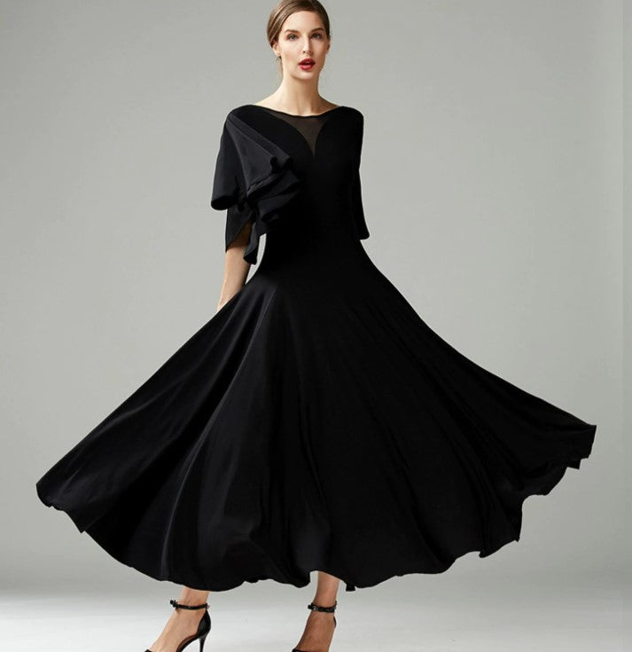 black ballroom dress